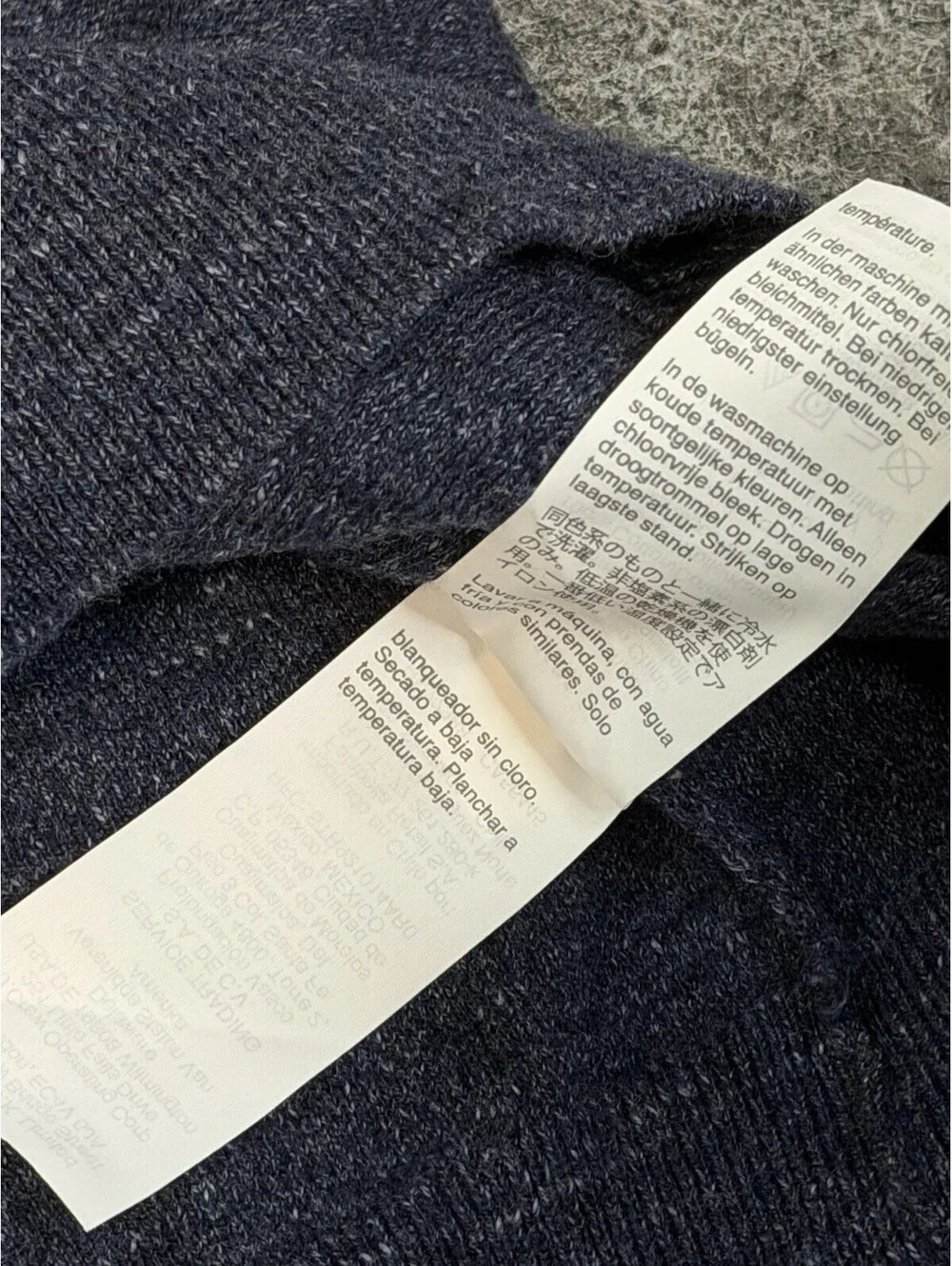 J.Crew Rugged Cotton Sweater Men’s M Slim Fit Heathered Indigo Blue C8445